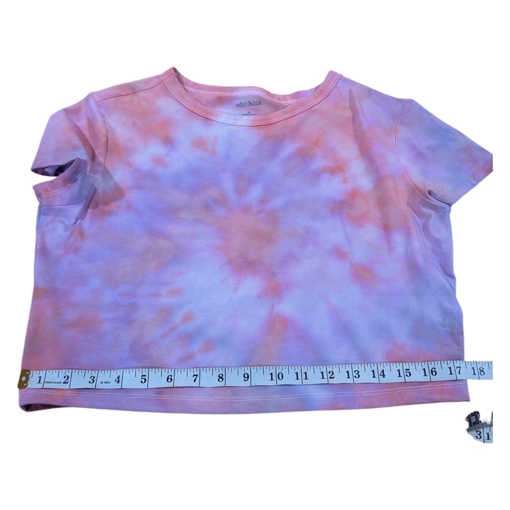 Wild Fable Tie-Dye Crop Top - Pink and Lavender Festival Women's XL - Picture 5 of 6